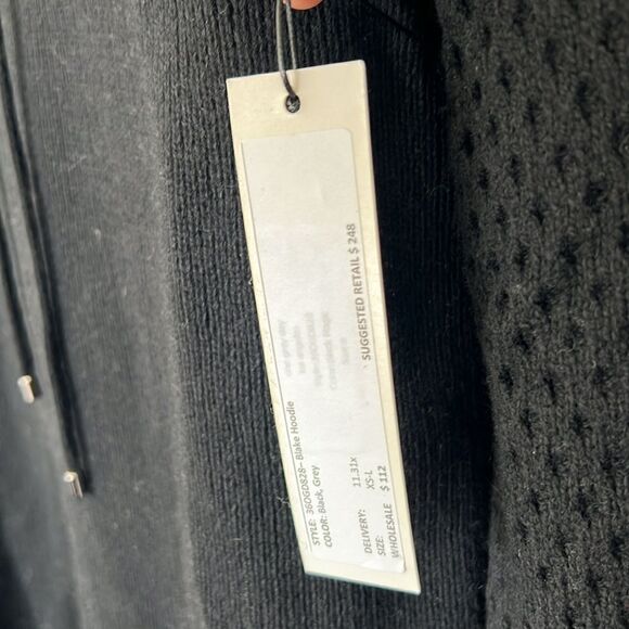 NWT One Grey Day Los Angeles Blake Hoodie in Black Size S - Picture 5 of 8